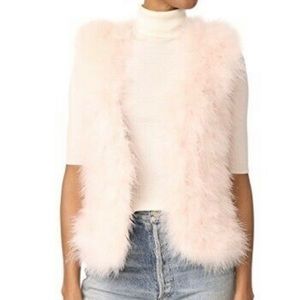 💖NWOT Club Monaco pink violet feather vest XS